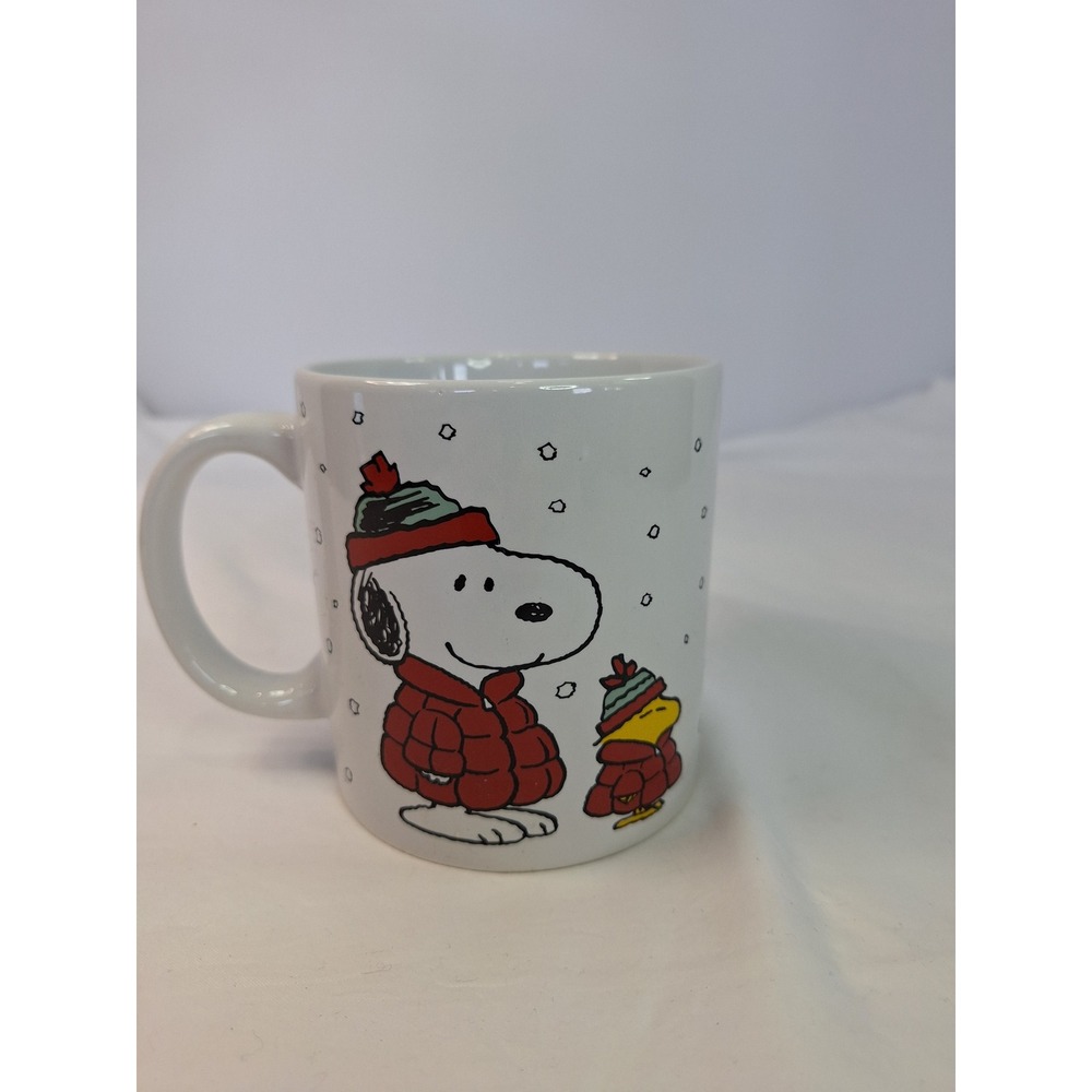 Peanuts Snoopy Woodstock Winter Puffer Jacket Ceramic Coffee Mug Zrike Brands